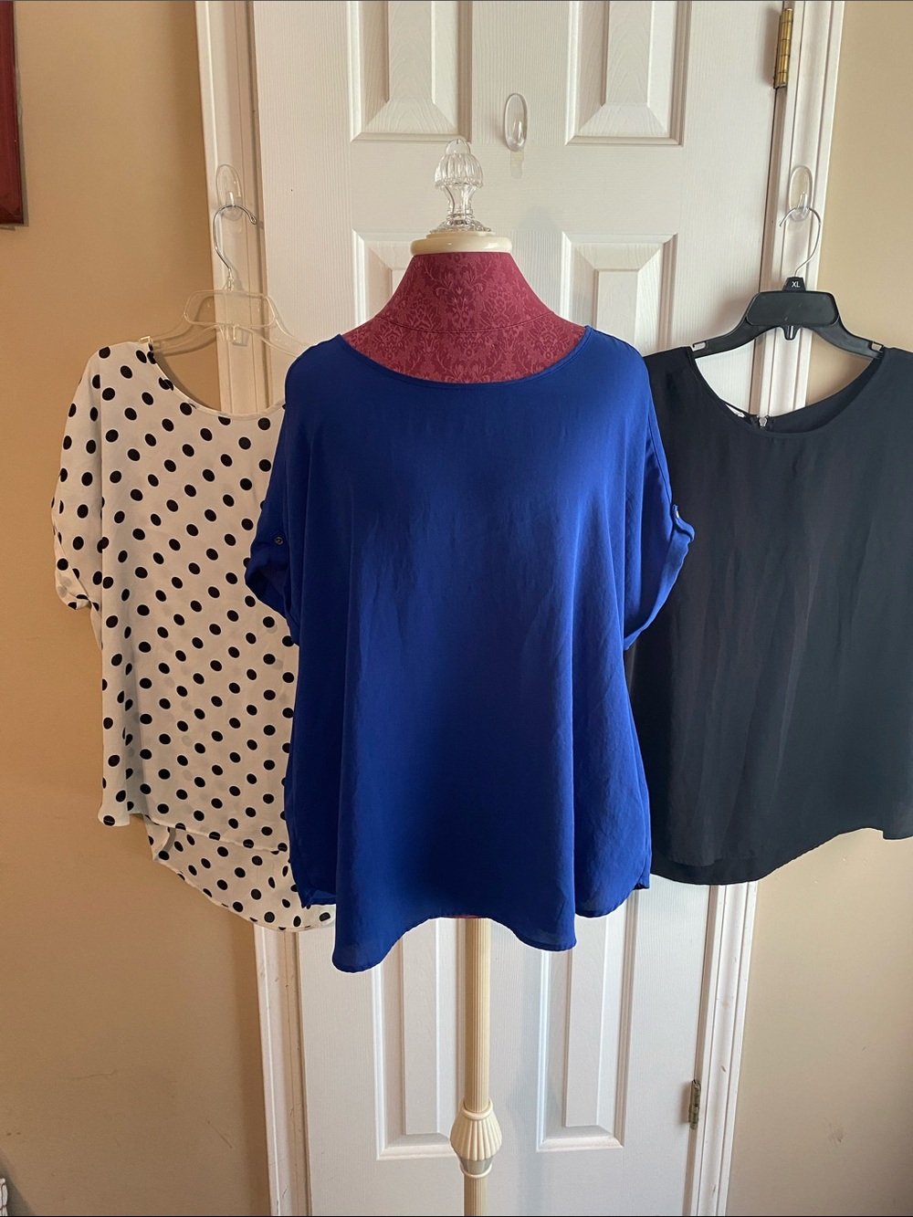 Maurice’s Short Sleeve Blouse Bundle 3 colors White-Black , Blue, Black - Picture 10 of 16